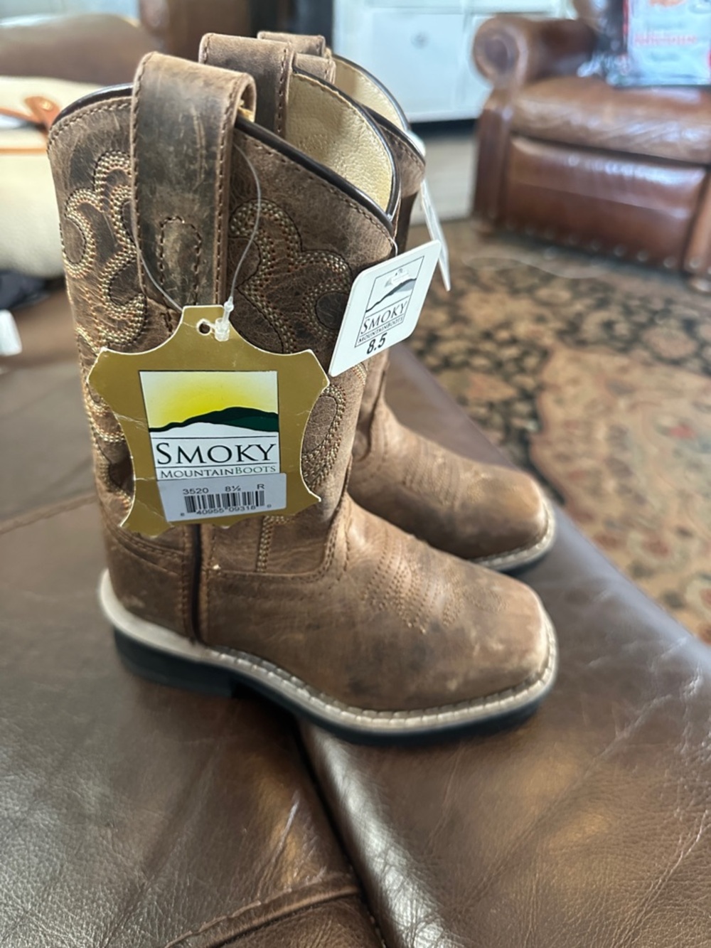 Smoky Mountain Brown Kids Cowboy Boots - Picture 3 of 7